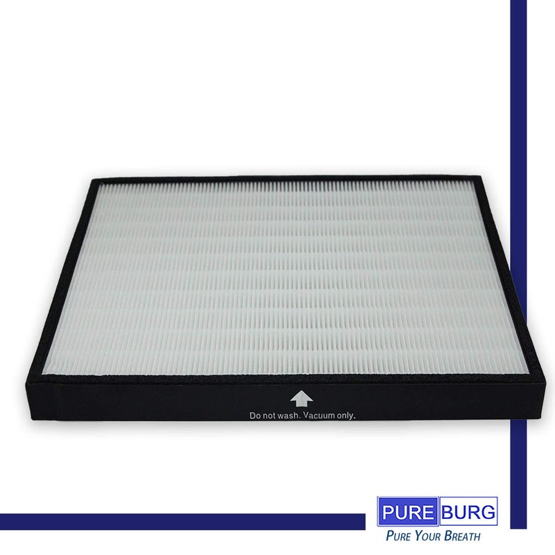 PUREBURG Replacement Filter Compatible with Rabbitair BioGS BioGP SPA-421A SPA-582A Air Purifiers, H13 HEPA Air Clean dust PM2.5 Odor smoke VOCs - Image 3